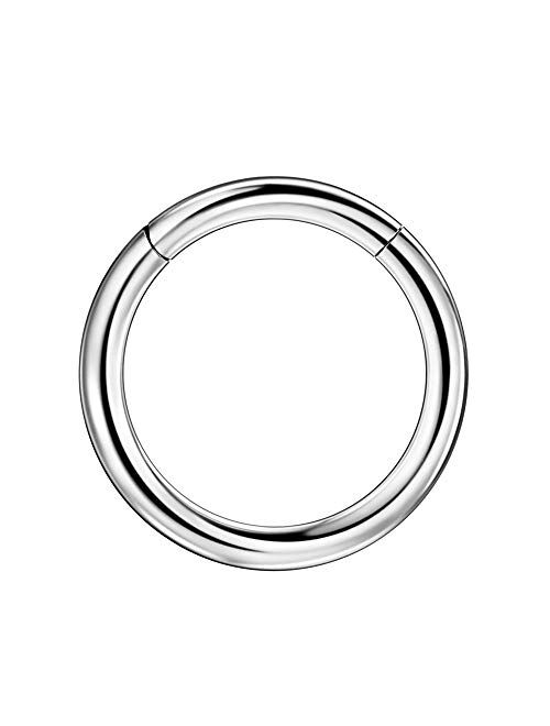 FANSING 316l Surgical Steel Hinged Nose Rings Hoop