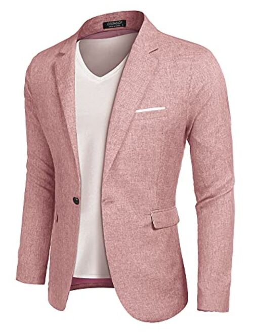 COOFANDY Men's Casual Suit Blazer Jackets Lightweight Sports Coats One Button