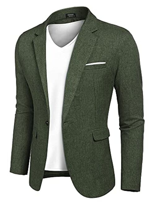 COOFANDY Men's Casual Suit Blazer Jackets Lightweight Sports Coats One Button