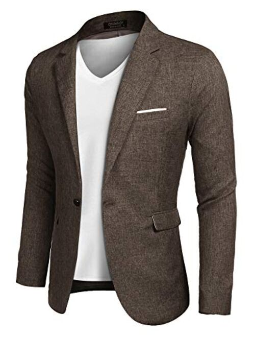 COOFANDY Men's Casual Suit Blazer Jackets Lightweight Sports Coats One Button