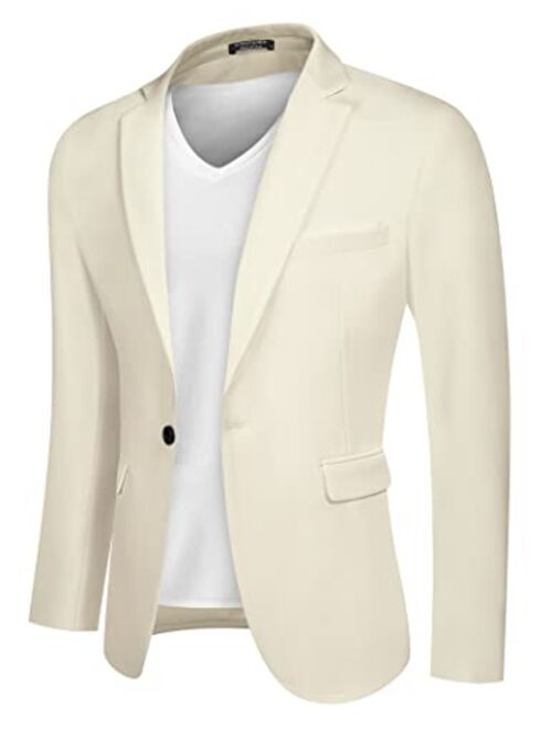 COOFANDY Men's Casual Suit Blazer Jackets Lightweight Sports Coats One Button