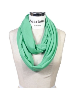 Scarfand's Super Soft Light Weight Solid Color Infinity Loop Scarf