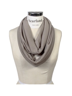 Scarfand's Super Soft Light Weight Solid Color Infinity Loop Scarf