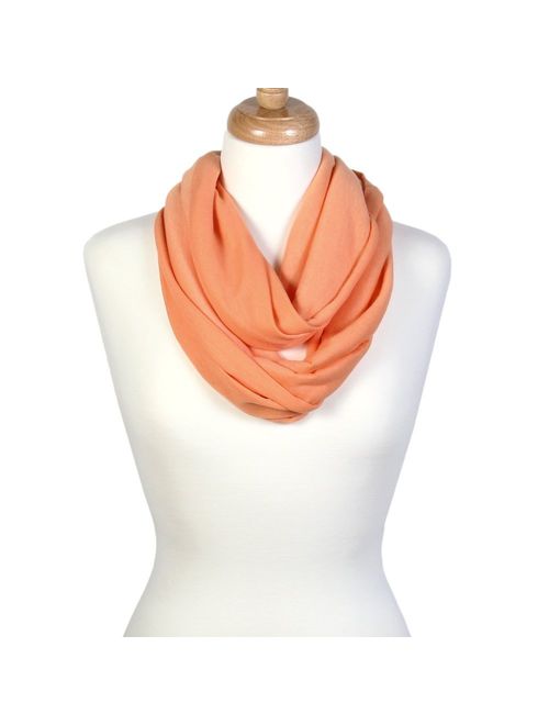 Scarfand's Super Soft Light Weight Solid Color Infinity Loop Scarf