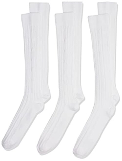 Jefferies Socks Big Girls' Cable-Knit Knee-High Sock Three-Pack