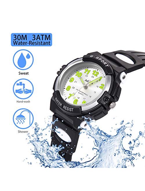 Kids Watch Analog, Child Quartz Wristwatch with for Kids Boys Girls Waterproof Time Teach Watches Rubber Band Analog Quartz Children Sport Outdoor Boys Kids Wrist Watches