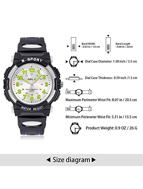 Kids Watch Analog, Child Quartz Wristwatch with for Kids Boys Girls Waterproof Time Teach Watches Rubber Band Analog Quartz Children Sport Outdoor Boys Kids Wrist Watches