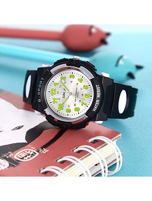 Kids Watch Analog, Child Quartz Wristwatch with for Kids Boys Girls Waterproof Time Teach Watches Rubber Band Analog Quartz Children Sport Outdoor Boys Kids Wrist Watches