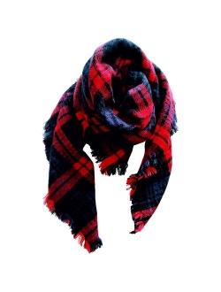 Jastore Kids Girls Boys Stylish Grid Warm Blanket Scarf Gorgeous Wrap Shawl