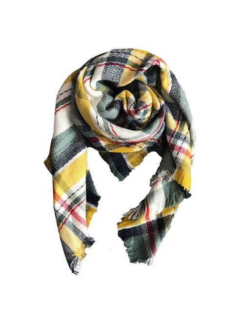 Jastore Kids Girls Boys Stylish Grid Warm Blanket Scarf Gorgeous Wrap Shawl