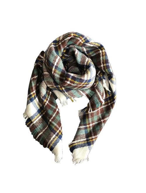 Jastore Kids Girls Boys Stylish Grid Warm Blanket Scarf Gorgeous Wrap Shawl