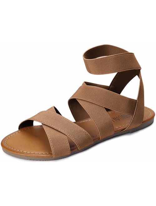 SANDALUP Women's Elastic Flat Sandals