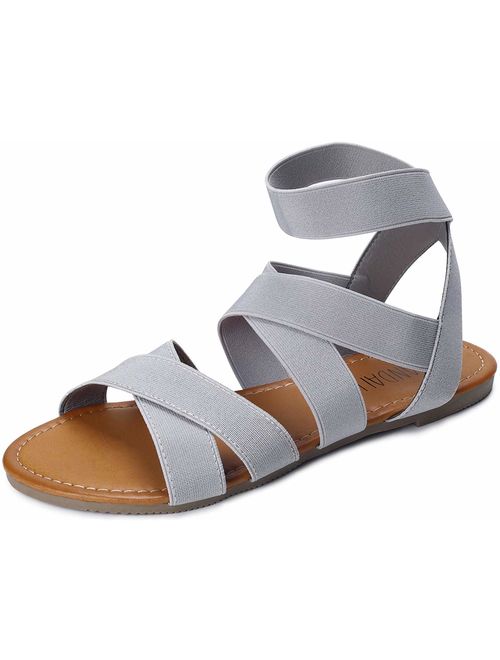 SANDALUP Women's Elastic Flat Sandals