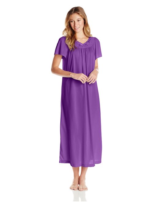 Shadowline Women's Petals 53 Inch Short Flutter Sleeve Long Gown