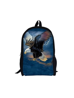 HUGS IDEA Cool 3D Animals Children School Book Bag Kids Printing Backpacks