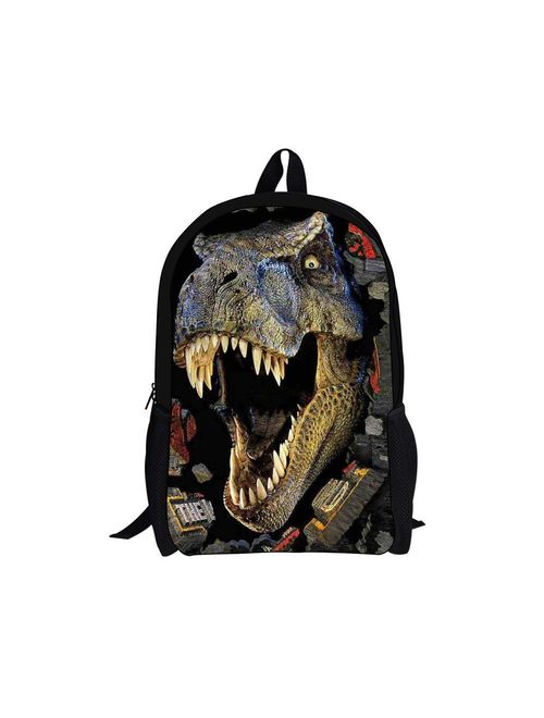 HUGS IDEA Cool 3D Animals Children School Book Bag Kids Printing Backpacks