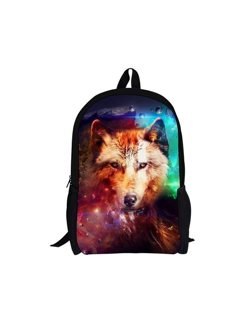 HUGS IDEA Cool 3D Animals Children School Book Bag Kids Printing Backpacks