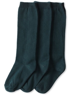 Jefferies Socks Girls' School Uniform Knee-High Sock, Pack of Three