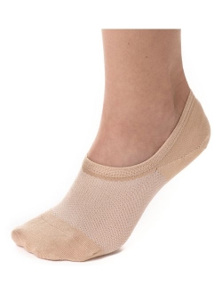 Bam&bu Women's Premium Bamboo No Show Casual Socks - 3 or 4 pair pack - Non-Slip