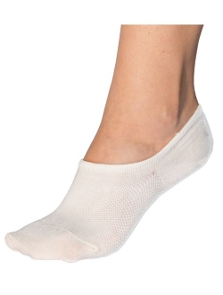 Bam&bu Women's Premium Bamboo No Show Casual Socks - 3 or 4 pair pack - Non-Slip