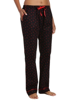 Noble Mount Womens Pajama Pants - 100% Cotton Flannel Lounge Pants with Pockets & Drawstring