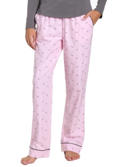 Noble Mount Womens Pajama Pants - 100% Cotton Flannel Lounge Pants with Pockets & Drawstring