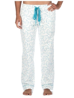 Noble Mount Womens Pajama Pants - 100% Cotton Flannel Lounge Pants with Pockets & Drawstring