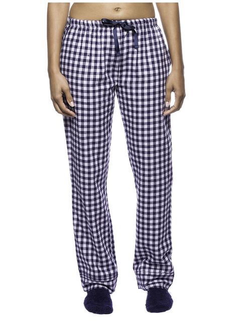 Noble Mount Womens Pajama Pants - 100% Cotton Flannel Lounge Pants with Pockets & Drawstring