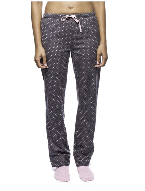 Noble Mount Womens Pajama Pants - 100% Cotton Flannel Lounge Pants with Pockets & Drawstring