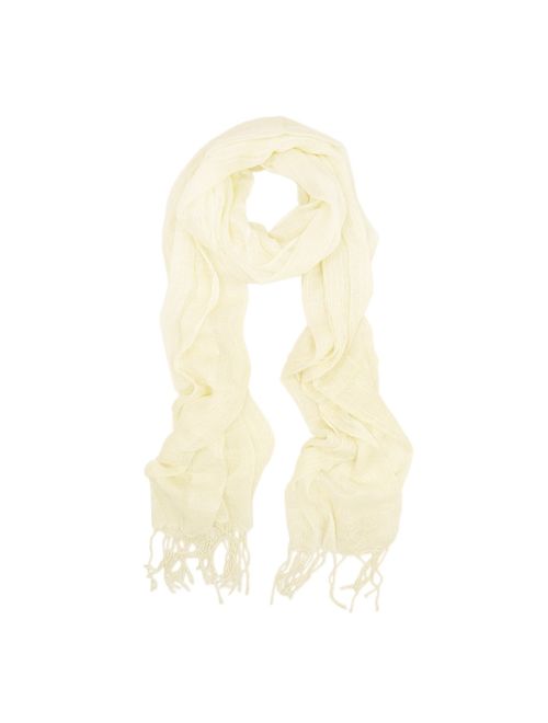 TrendsBlue Elegant Solid Color Viscose Fringe Scarf - Different Colors Available