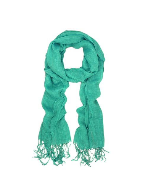 TrendsBlue Elegant Solid Color Viscose Fringe Scarf - Different Colors Available