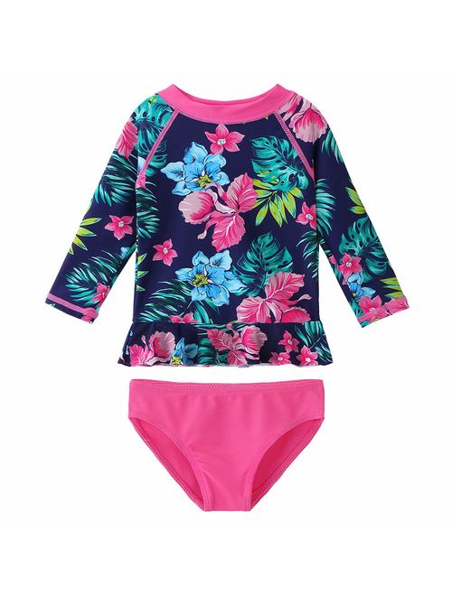 TFJH E Girls Swimsuit Two Piece Swimwear 3-12 Years UPF 50+ UV