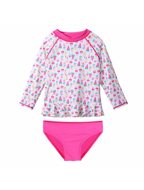 TFJH E Girls Swimsuit Two Piece Swimwear 3-12 Years UPF 50+ UV