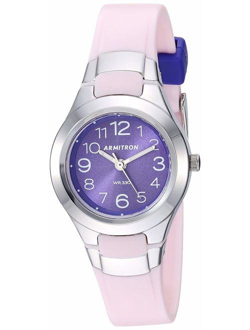 Armitron Sport Women's 25/6418 Easy to Read Dial Resin Strap Watch