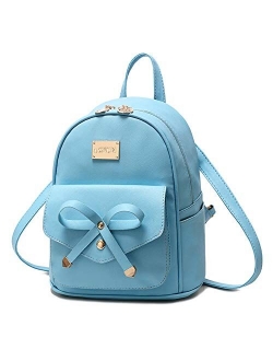 Cute Mini Leather Backpack Fashion Small Daypacks Purse for Girls and Women