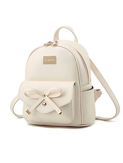 Cute Mini Leather Backpack Fashion Small Daypacks Purse for Girls and Women