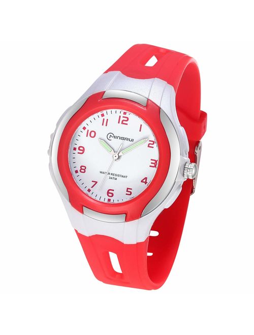 Kids Analog Watch Girls Boys,Child Waterproof Learning Time Wrist Watch with Glowing Hand Easy to Read Time WristWatches for Kids as Gift