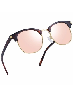 Joopin Semi Rimless Polarized Sunglasses Women Men Retro Brand Sun Glasses