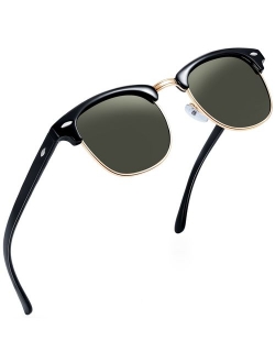 Joopin Semi Rimless Polarized Sunglasses Women Men Retro Brand Sun Glasses