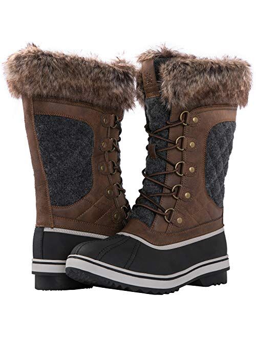 Kingshow Women's Waterproof Winter Boots