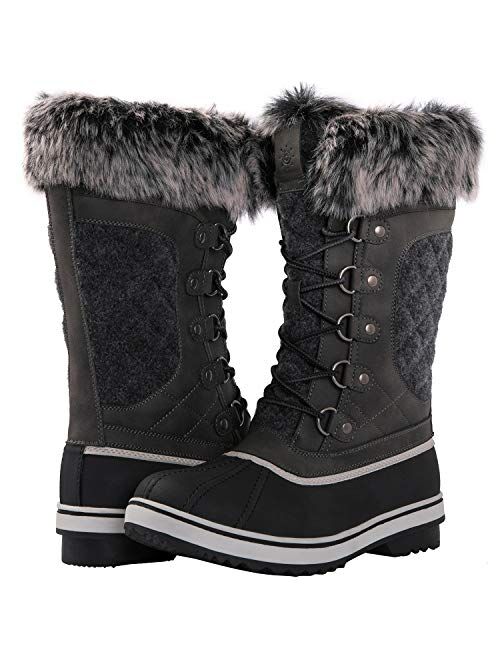 Kingshow Women's Waterproof Winter Boots