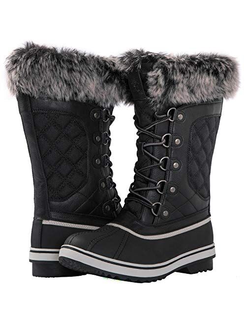 Kingshow Women's Waterproof Winter Boots