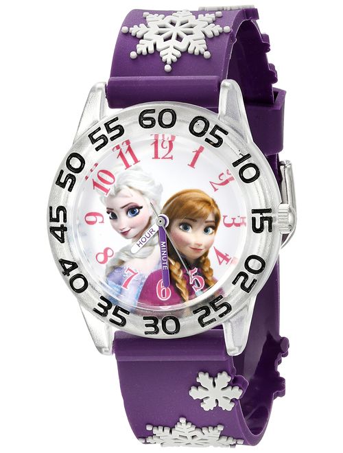 Buy Disney Kids' W002437 Frozen Elsa & Anna Time Teacher Analog Display 