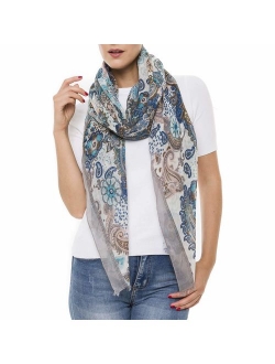 Scarf for Women Lightweight Paisley Fashion for Fall Winter Scarves Shawl Wrap