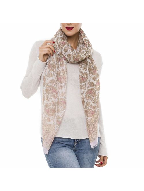 Scarf for Women Lightweight Paisley Fashion for Fall Winter Scarves Shawl Wrap