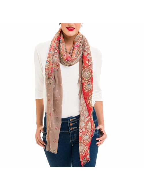 Scarf for Women Lightweight Paisley Fashion for Fall Winter Scarves Shawl Wrap