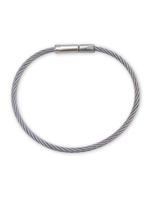 Lucky Line Flex-O-Loc Cable Key Ring, Galvanized Steel