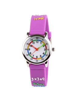 Venhoo Kids Unicorn Watches 3D Cute Cartoon Waterproof Silicone Children Toddler Wrist Watch Time Teacher Birthday Gift for 3-10 Year Girls Little Child