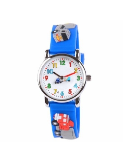 Venhoo Kids Unicorn Watches 3D Cute Cartoon Waterproof Silicone Children Toddler Wrist Watch Time Teacher Birthday Gift for 3-10 Year Girls Little Child