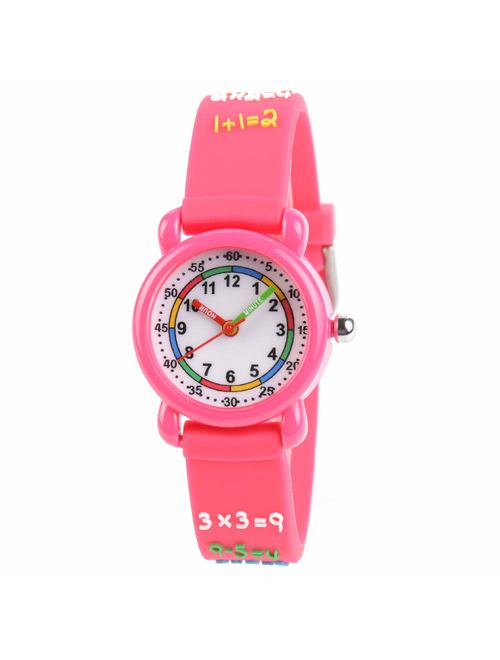 Venhoo Kids Unicorn Watches 3D Cute Cartoon Waterproof Silicone Children Toddler Wrist Watch Time Teacher Birthday Gift for 3-10 Year Girls Little Child